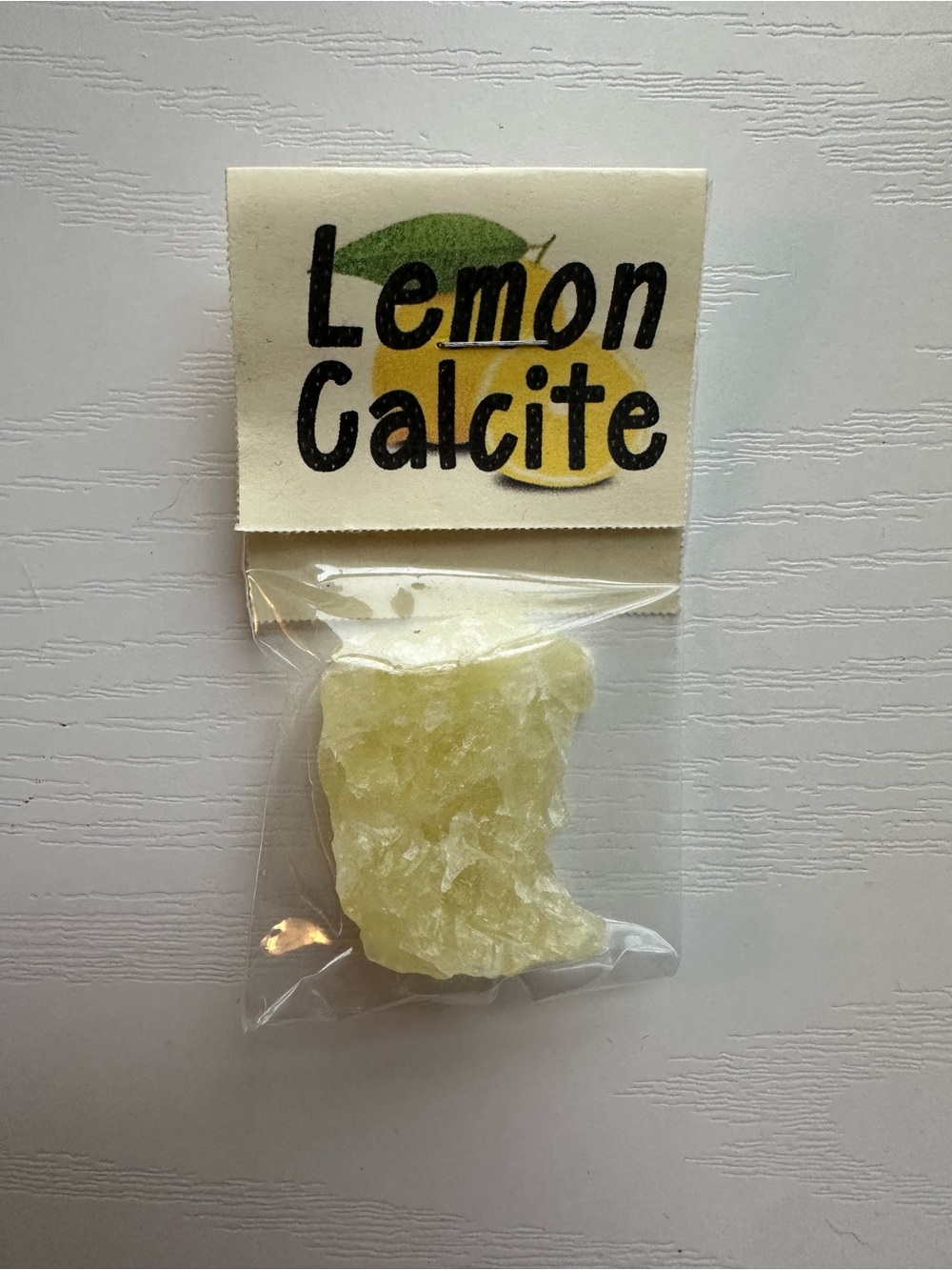 Lemon Calcite Raw Chunk - Pale Yellow Crystal